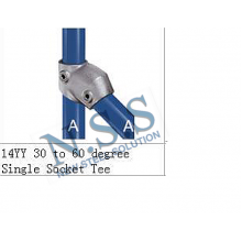 25NB PIPE FITTING-14YY 30 TO 60 DEGREE SINGLE SOCKET TEE GALVANISED STEEL CLAMP